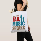 Tote Bag La musique parle typo (De près)