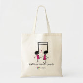 Tote Bag La musique rose connecte les gens (Devant)