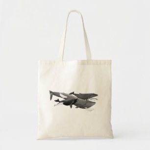 Tote Bag La Nage Des Baleines Illustration Art Whale