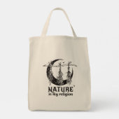 Tote Bag La nature est ma religion (Dos)