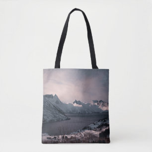 TOTE BAG LA NEIGE COUVERT LA MONTAGNE PENDANT LA JOURNÉE