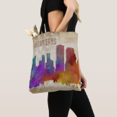 Tote Bag La Nouvelle-Orléans, horizon de ville d'aquarelle (De près)