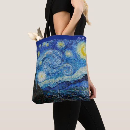 Tote Bag La Nuit étoilée de Van Gogh – Personnalisable (De près)