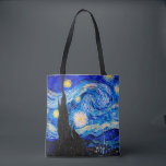 Tote Bag La Nuit étoilée de Vincent Van Gogh<br><div class="desc">Vincent Van Gogh La Nuit Starry. C'est un vieux chef-d'oeuvre du peintre maître néerlandais Vincent Van Gogh.Cette peinture de paysage d'art raffiné a de belles couleurs vives et saturées. Vincent Van Gogh était un peintre impressionniste de poste hollandais. Cette image est du domaine public</div>