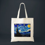 Tote Bag La nuit étoilée par Vincent Van Gogh<br><div class="desc">Vincent Van Gogh La Nuit Étoile. Il s'agit d'un ancien chef-d'oeuvre du peintre-maître néerlandais Vincent Van Gogh.Cette peinture de paysage d'art raffiné a une belle,  vibrante,  couleur saturée. Vincent Van Gogh était un peintre impressionniste de poste hollandais. Cette image est du domaine public</div>