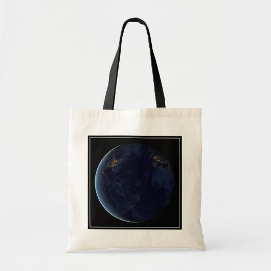 Tote Bag La nuit, lumière de la ville terrestre (Devant)