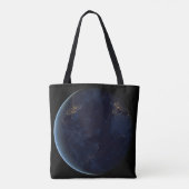 Tote Bag La nuit, lumière de la ville terrestre (Dos)