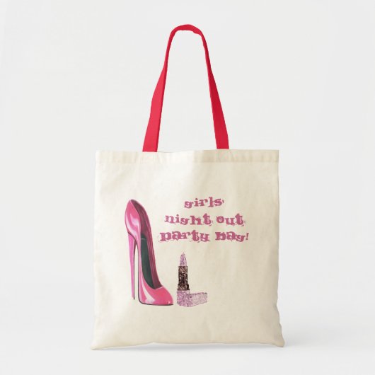 Tote Bag La nuit rose des filles de stylet et de rouge à (Devant)