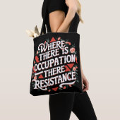 Tote Bag Là où il y a occupation il y a résistance (De près)