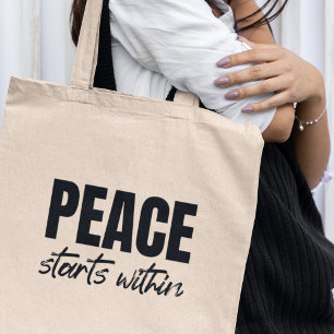 Tote Bag La Paix Commence Dans L'Activisme De Justice Socia