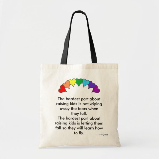 Tote Bag La partie la plus dure au sujet d'élever des (Devant)