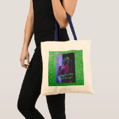 Tote Bag La Parties scintillant aux Faux vertes de la nuit (Devant (produit))