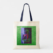Tote Bag La Parties scintillant aux Faux vertes de la nuit (Dos)