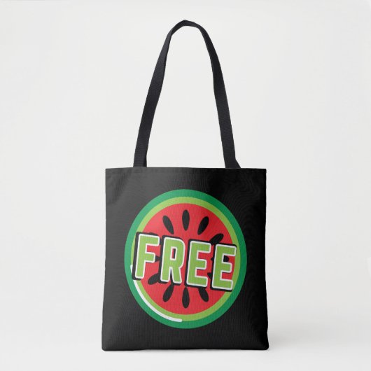 Tote Bag La pastèque Palestine libre - Liberté pour les Pal (Devant)