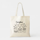 Tote Bag La pause déjeuner de Capybara (Dos)