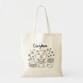Tote Bag La pause déjeuner de Capybara (Devant)