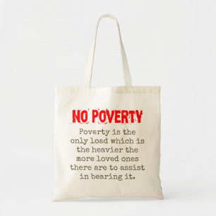 Tote Bag La Pauvreté Est La Seule Charge - Citation Pauvret