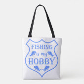 Tote Bag La pêche est ma citation de bouclier de loisir sur (Dos)