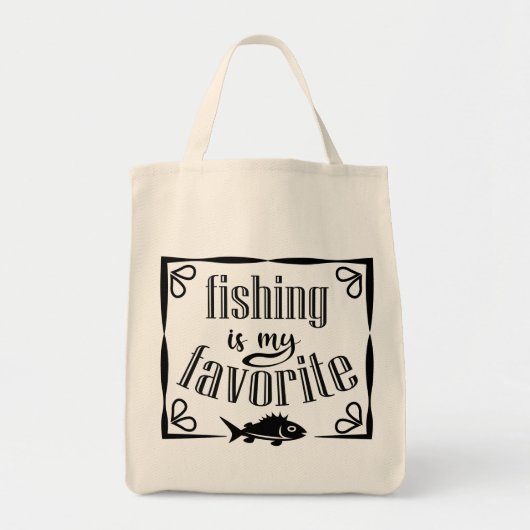 Tote Bag La pêche est ma citation préférée (Devant)