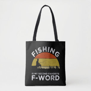 Tote Bag La Pêche Est Mon Deuxième Mot F Préféré