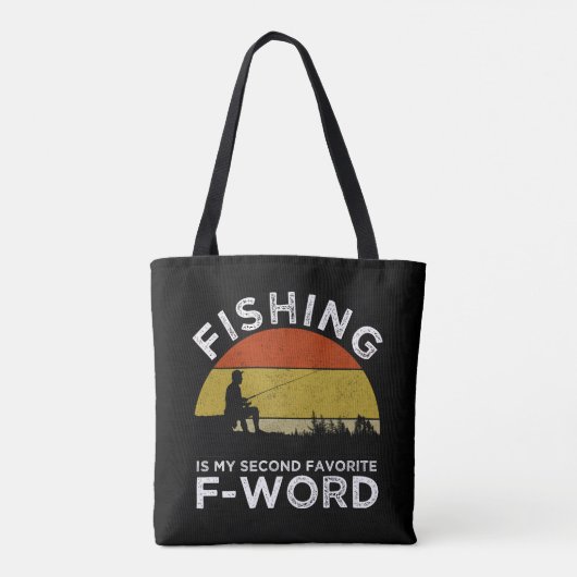 Tote Bag La Pêche Est Mon Deuxième Mot F Préféré (Dos)