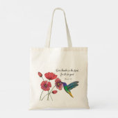 Tote Bag La pensée religieuse de vous Fleurs avec Colibri (Dos)