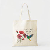 Tote Bag La pensée religieuse de vous Fleurs avec Colibri (Devant)