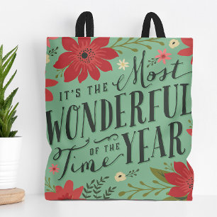 Tote Bag La période la plus merveilleuse de l'année Fête Fl
