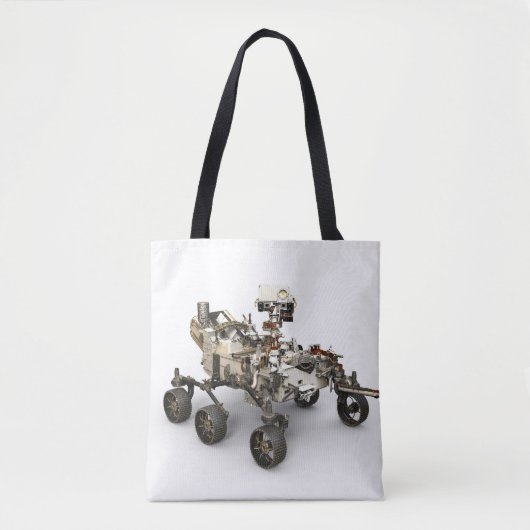 Tote Bag La Persévérance Mars Rover Sur Arrière - plan Blan (Devant)