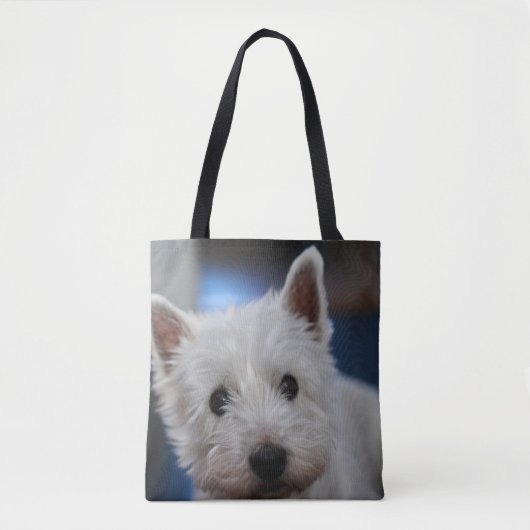 Tote Bag La Pestie blanche de Westie (Devant)