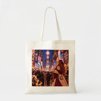 Tote Bag La Petite Fille Voyageuse New York Nouvel An Toile