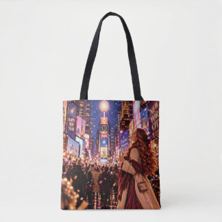 Tote Bag La Petite Fille Voyageuse Nouvel An à New York Épa