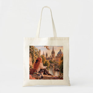 Tote Bag La Petite Fille Voyageuse Oxford Rêvant des Flèche
