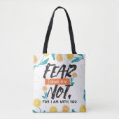 Tote Bag La Peur Pas Isaïe Bible Verse Conception Inspirant (Devant)
