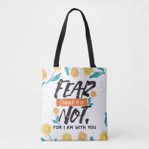 Tote Bag La Peur Pas Isaïe Bible Verse Conception Inspirant