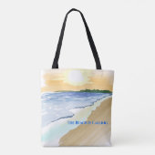 Tote Bag La Plage Appelle Beach Vibes (Dos)