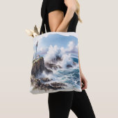 Tote Bag La plage côtière Phare (De près)