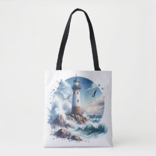 Tote Bag La plage côtière Phare