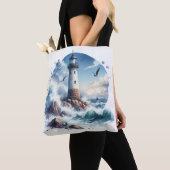 Tote Bag La plage côtière Phare (De près)