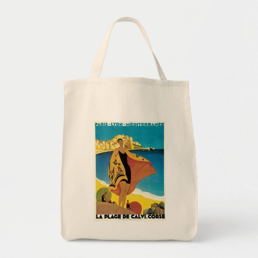 Tote Bag La Plage de Calvi, Corse (Devant)