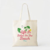 Tote Bag la plage est plus animée (Devant)