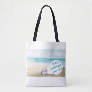 Tote Bag La plage est toujours une bonne idée, été