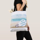 Tote Bag La plage est toujours une bonne idée, été (De près)