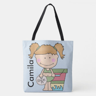 Tote Bag La plage personnalisée Fourre-tout de Camila