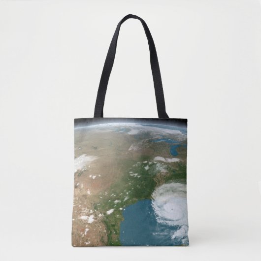 Tote Bag La Planète Panoramique Terre Et Les Etats-Unis. (Devant)