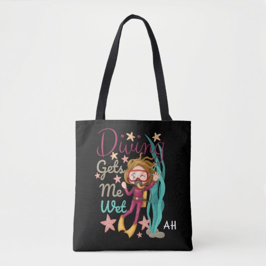 Tote Bag La Plongée Mignonne Me Donne Un Monogramme Humide (Devant)