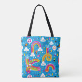 Tote Bag la pluie d'arcs-en-ciel de nuages laisse tomber le (Dos)