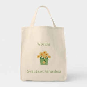 Tote Bag la plus grande grand-maman du monde (fleurs