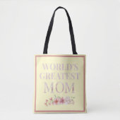 Tote Bag La plus grande maman florale du monde (Devant)