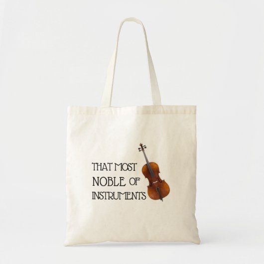 Tote Bag La plus noble des instruments - Cello (Devant)